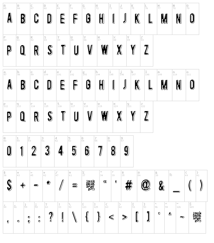 Toinen tammikuu font map